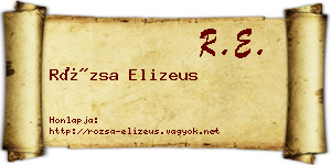 Rózsa Elizeus névjegykártya